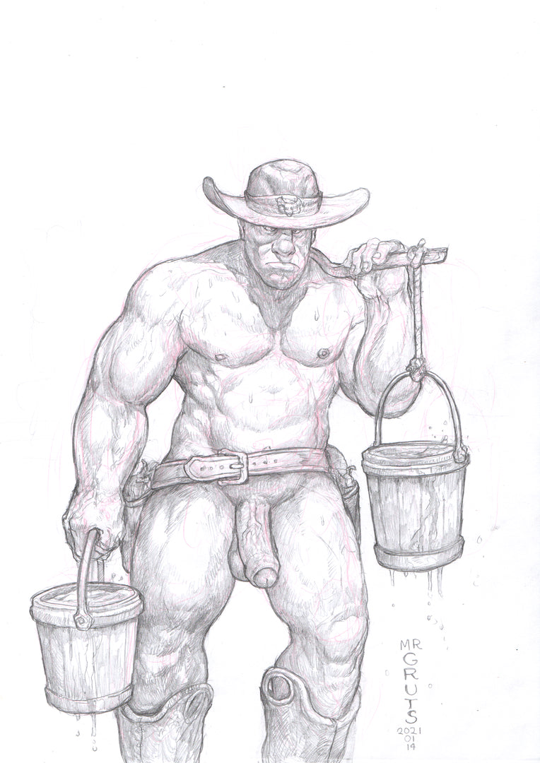 Mr. Gruts, Cowboy with Buckets, 2021