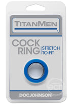 TitanMen Stretch-To-Fit Cock Ring - Blue
