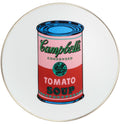 ANDY WARHOL PORCELAIN PLATE -  CAMPBELL - PINK/RED