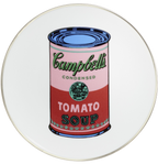ANDY WARHOL PORCELAIN PLATE -  CAMPBELL - PINK/RED