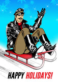 Tom of Finland SLEIGH RIDE Holiday Card by Kweer Cards