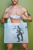 TOM OF FINLAND USE A RUBBER MILKY TRANSPARENT BAG BY LOQI