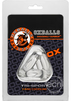 Oxballs Tri-Sport 3 Ring Cocksling - Clear