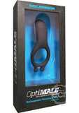 OptiMALE Rechargeable Silicone Vibrating Taint C-Ring - Black