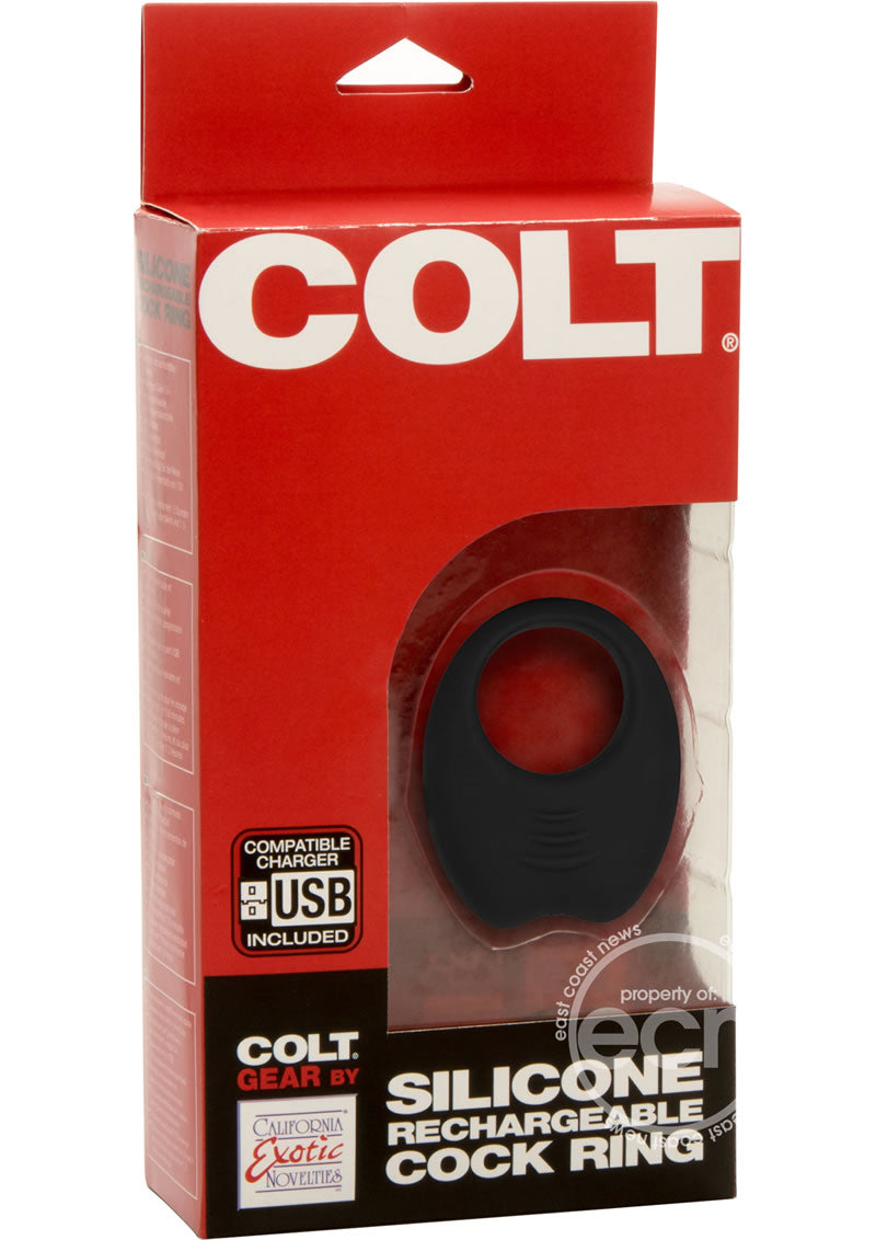 Colt Silicone Rechargeable Cock Ring Black