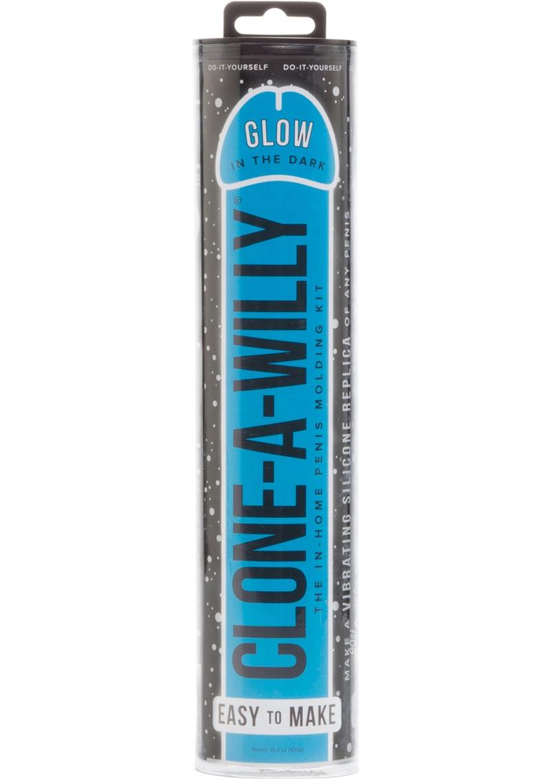 CLONE A WILLY AT HOME PENIS MOLDING KIT - GLOW IN THE DARK BLUE