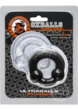 Oxballs Ultraballs Cockring Set 2 Each Per Set Black And Clear