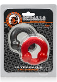 Oxballs Ultraballs Cockring Set 2 Each Per Set Red And Steel