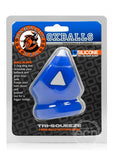 Oxballs Tri Squeeze Silicone Blend 3 Ring Ballstretching Sling - Blue