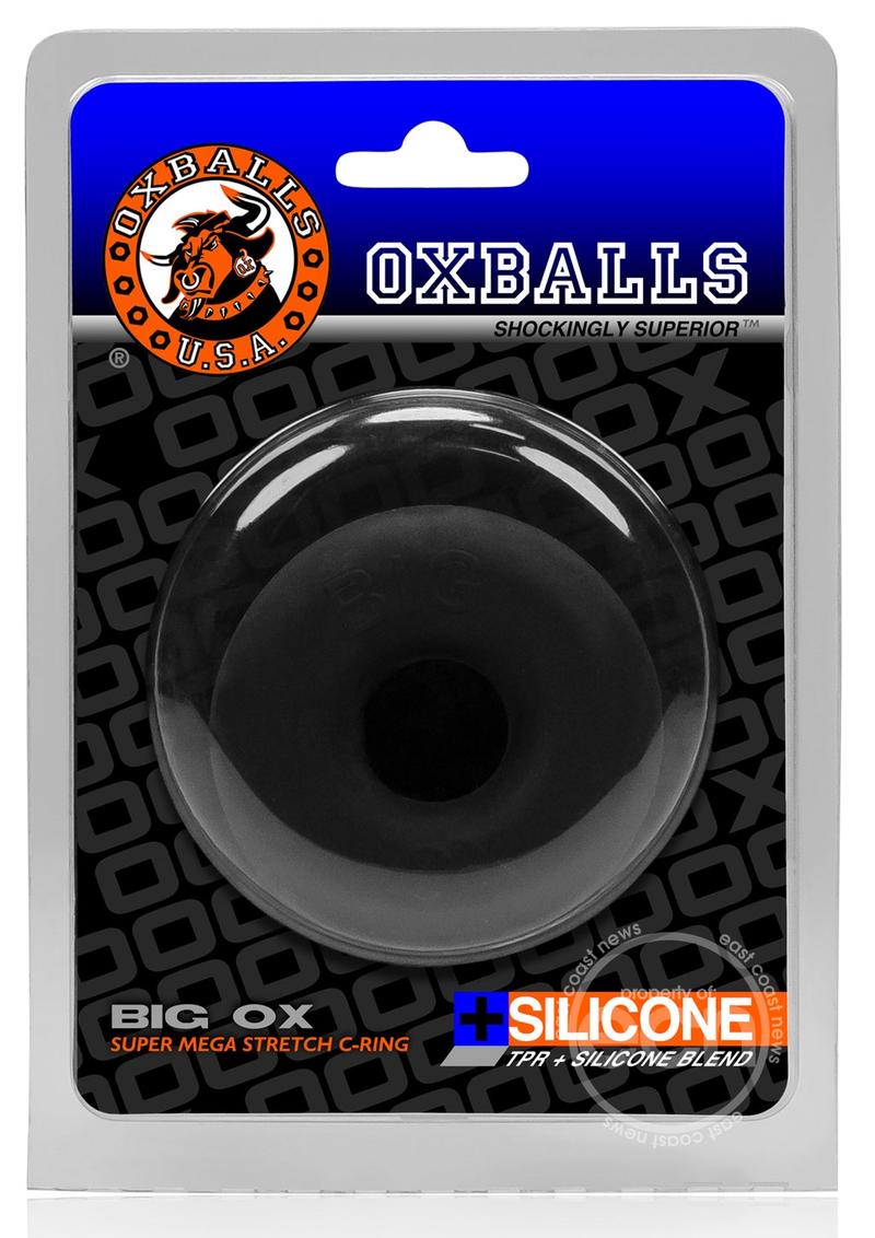 Big Ox Super Mega Stretch Cockring Silicone - Black