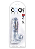 King Cock Clear 5 inch With Balls Dildo
