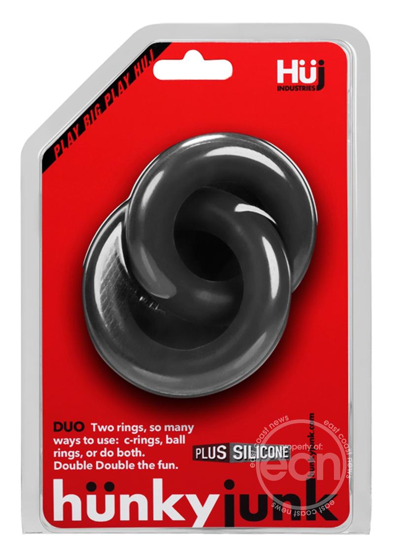 Hünkyjunk Duo Link Cockring/Ball Ring Black