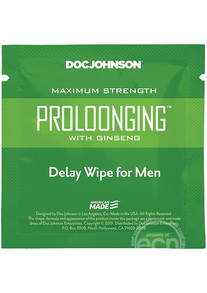 Proloonging With Ginseng Delay Wipes (10 Pack)