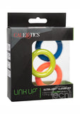 Link Up Ultra Soft Extreme Set Cock Ring - Yellow/Blue/Orange