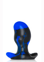 [DISCONTINUED] Oxballs Silicone Butt Plug Police Blue Swirl Medium
