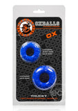 Oxballs Truckt Cock Ring (2 Pack) - Police Blue