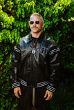 KEITH HARING LEATHER JACKET BY HONEY FUCKING DIJON SS22