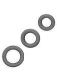 Link Up Ultra Soft Ultimate Set Silicone Cock Rings (Set of 3) - Gray