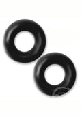 Hunkyjunk Stiffy Bulge Silicone Cock Rings (2 pack) - Tar Ice