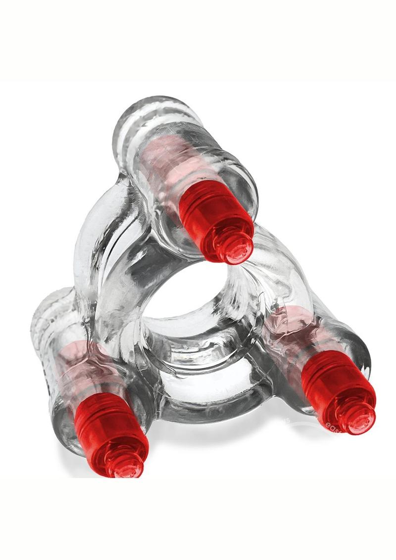 Oxballs Buzz Squeeze Vibrating Ballstretcher - Clear