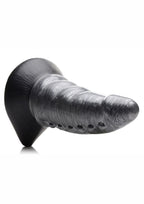 Creature Cocks Beastly Tapered Bumpy Silicone Dildo 8.25in - Silver/Black