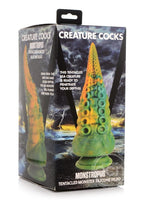 Creature Cocks Monstropus Tentacled Monster Silicone Dildo - Green/Yellow/Blue