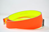 Orange Leather Fluo Line G Belt by Comme Des Garçons