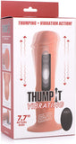 7X Remote Control Vibrating & Thumping Dildo - Light