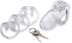 MASTER SERIES: Clear Captor Chastity Cage - Large