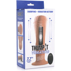 THUMP IT 7X Remote Control Vibrating + Thumping Dildo - Medium