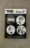 TOM OF FINLAND XMAS BUTTONS BY HOMO AF