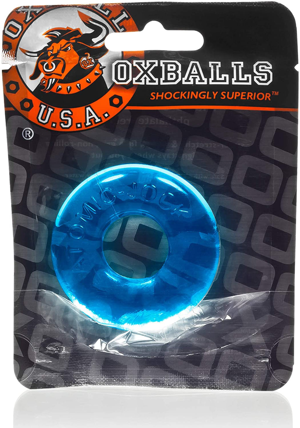Oxballs Atomic Jock Do-Nut-2 Fatty Cock Ring - Ice Blue