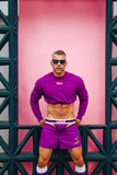 VAUX COTTON CANDY CROPPED TOP BY CELLBLOCK13 - Purple