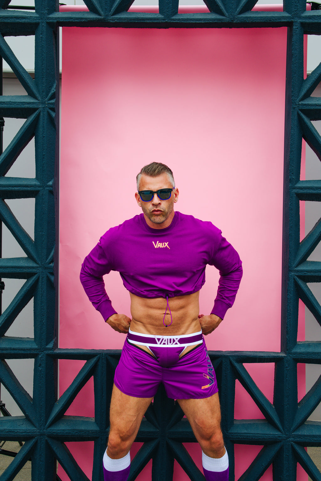 VAUX COTTON CANDY CROPPED TOP BY CELLBLOCK13 - Purple