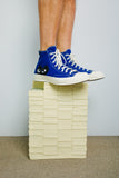 Comme Des Garçons Play Converse Half Heart Chuck 70 High Sneakers (BLUE)
