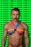 Orange Leather Fluo Line G Belt by Comme Des Garçons