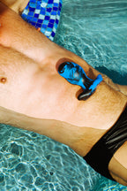Oxballs Silicone Butt Plug Police Blue Swirl Large