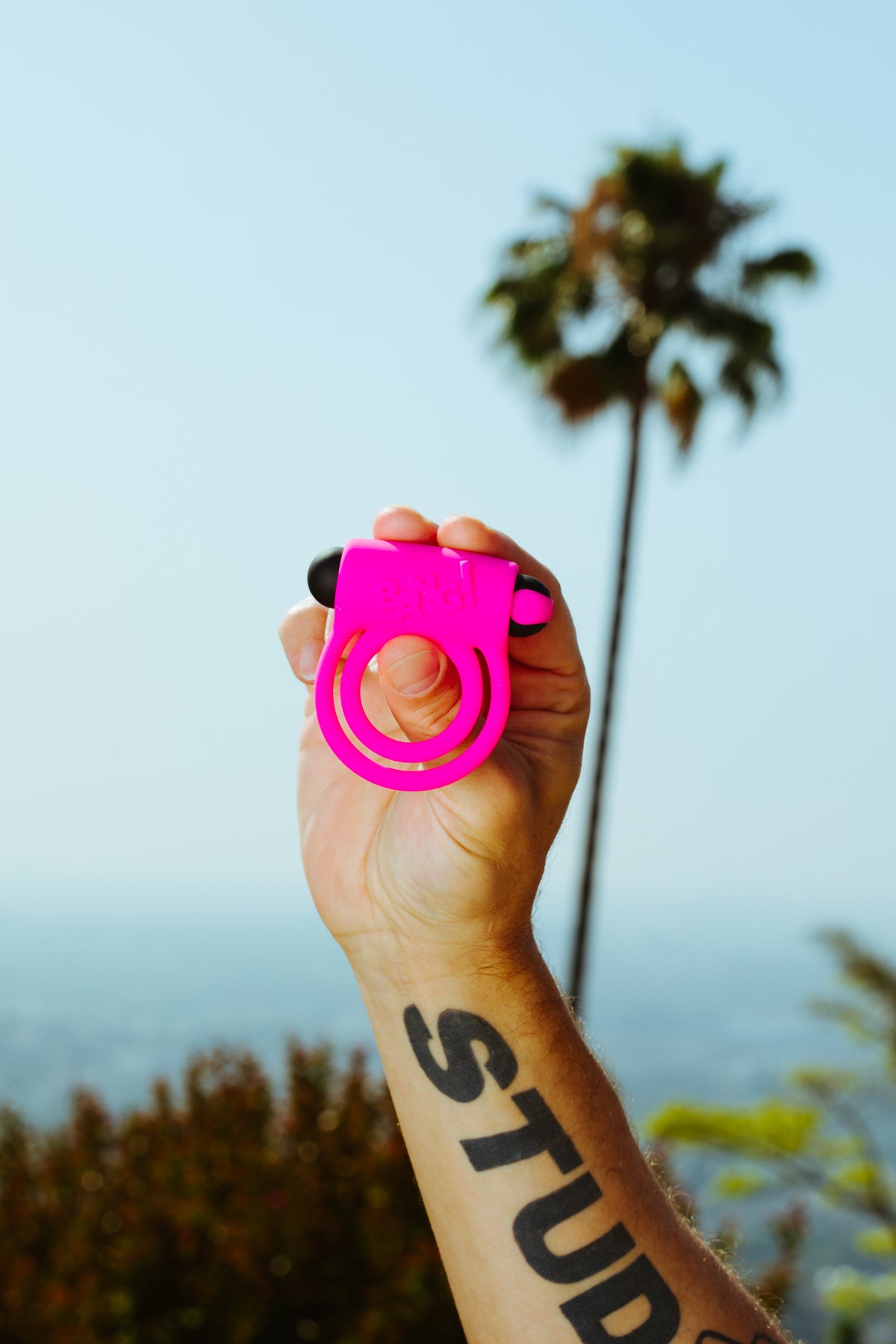 BANG Remote Control 28X Vibrating Cock Ring & Bullet - Pink