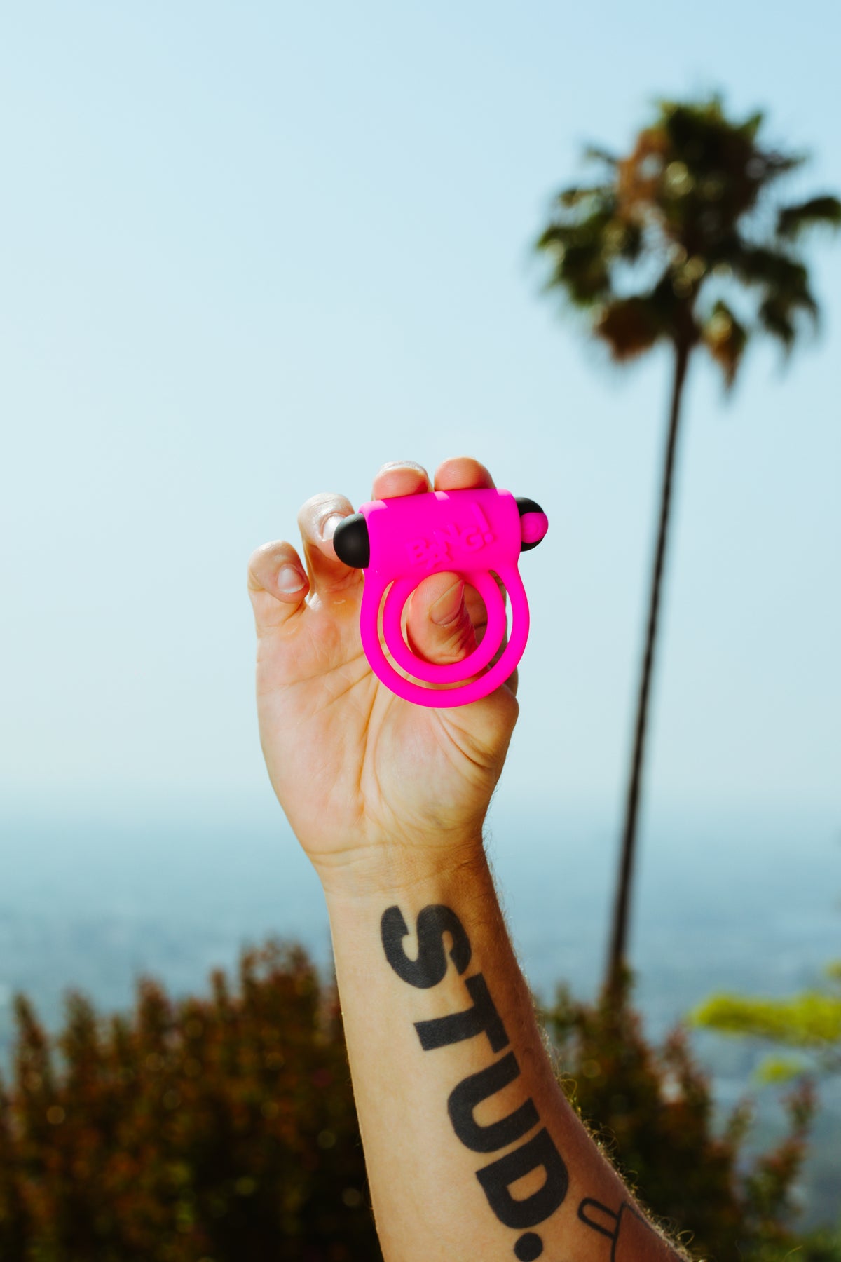 BANG Remote Control 28X Vibrating Cock Ring & Bullet - Pink