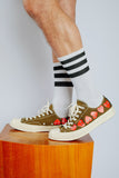 Comme Des Garçons Play Converse Multi Heart Chuck Taylor All Star '70 Low Top (Khaki)