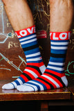 LOVERBOY BY CHARLES JEFFREY HIGHLAND SOCK - RED