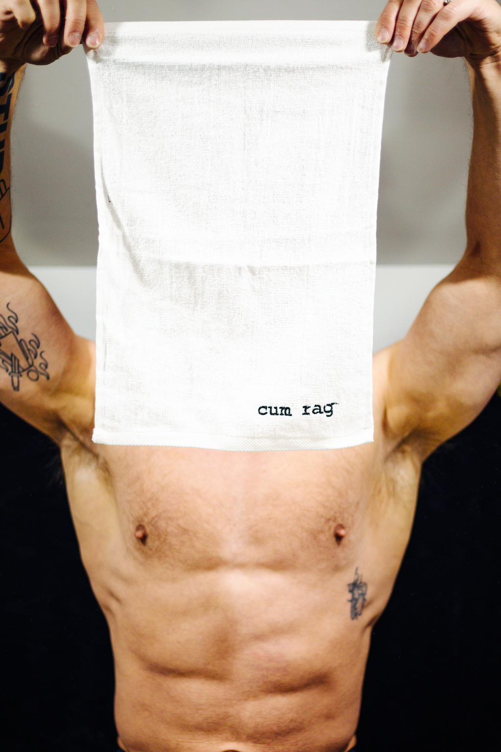 Embroidered Cum Rag White