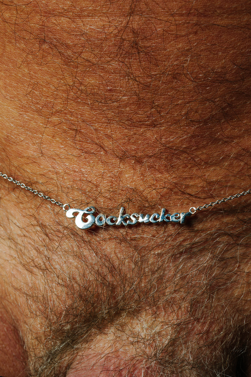 Bruce LaBruce Cocksucker Necklace by Jonathan Johnson in Silver