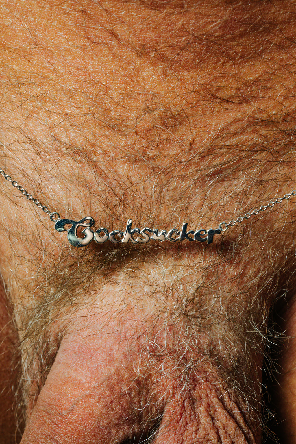 Bruce LaBruce Cocksucker Necklace by Jonathan Johnson in Silver