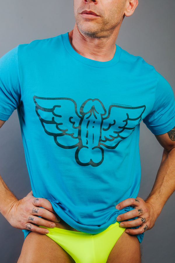 TOM's Flying Cock Tee by Peachy Kings