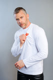 COMME des GARÇONS PLAY Red Heart on White Long Sleeve T-Shirt