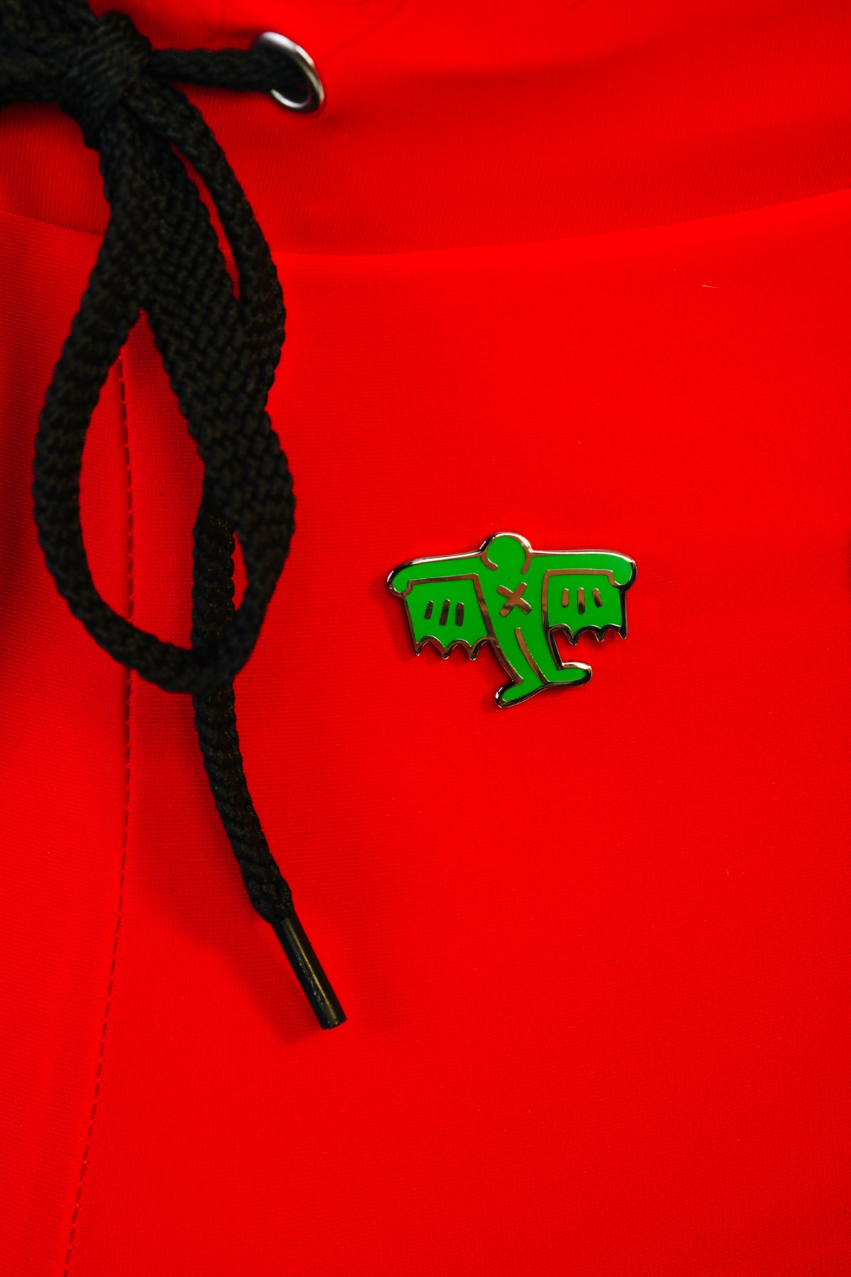 KEITH HARING BAT DEMON PIN - GREEN
