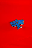 KEITH HARING BAT DEMON PIN - BLUE