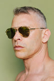 TOM OF FINLAND SUNGLASSES GOLD WITH GOLD LENSES