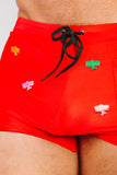 KEITH HARING BAT DEMON PIN - RED